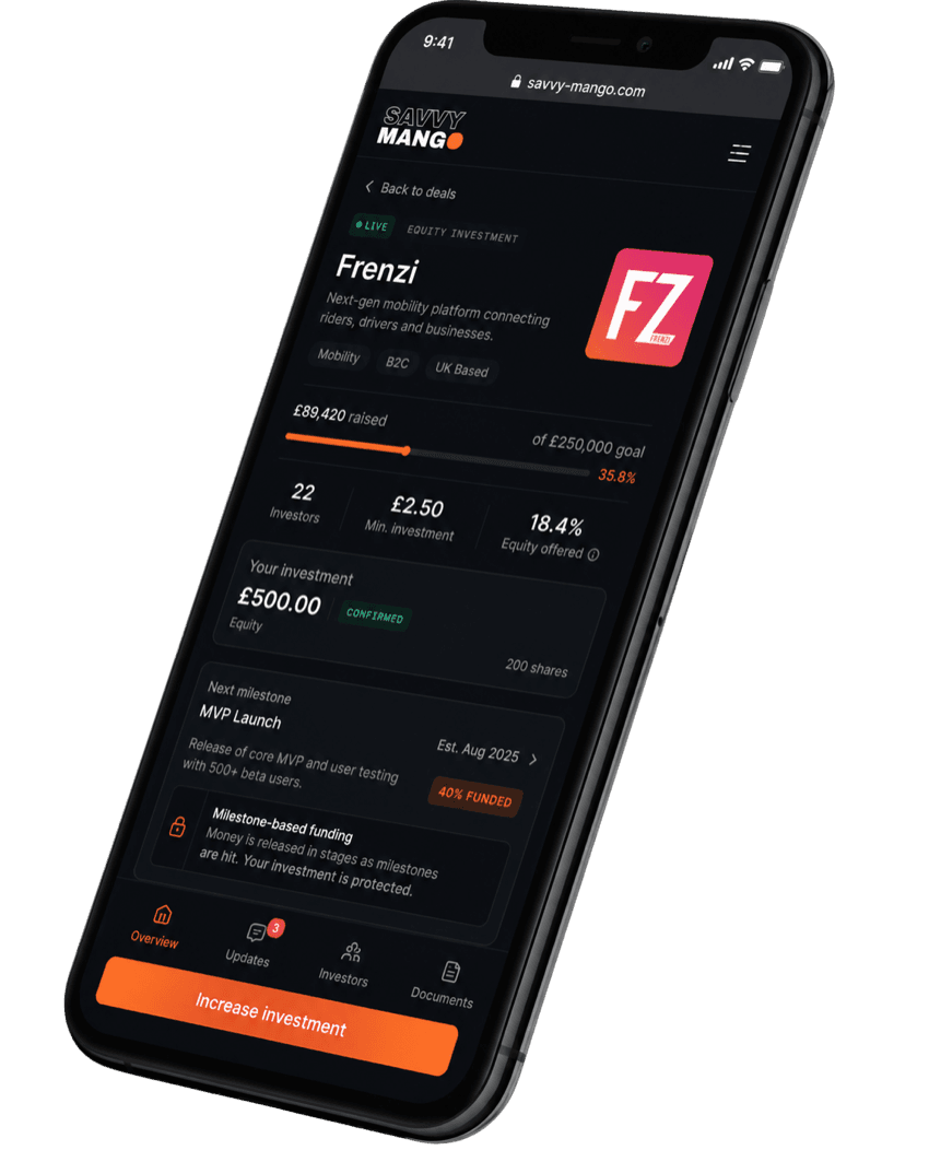 Savvy Mango app on iPhone